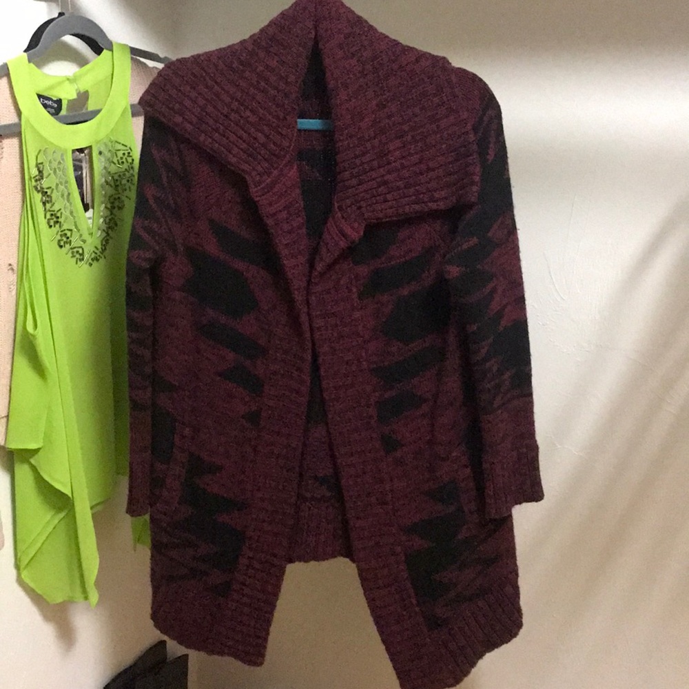 Upper thigh length heavy sweater